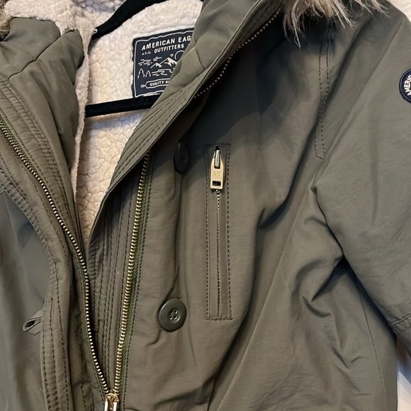 American Eagle Outfitters AEO - Parka with fuzzy shearling lining and hood XS - Picture 6 of 17